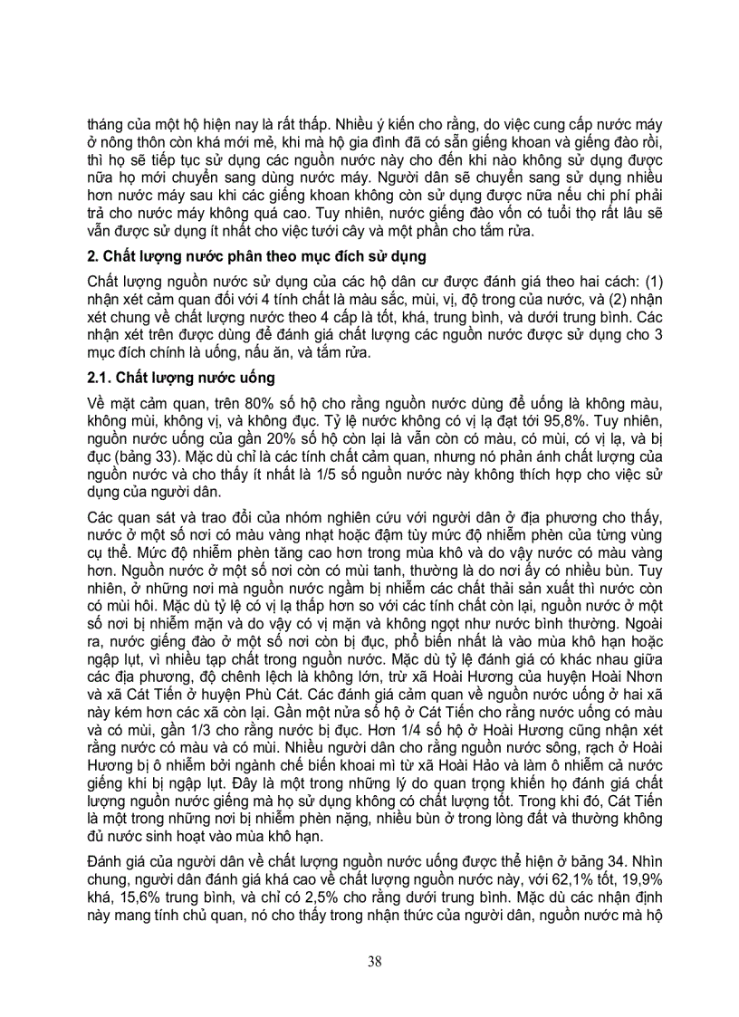 image for page Khảo sát cơ bản về tình hình nước và vệ sinh môi trường tại 6 huyện của tỉnh bình định