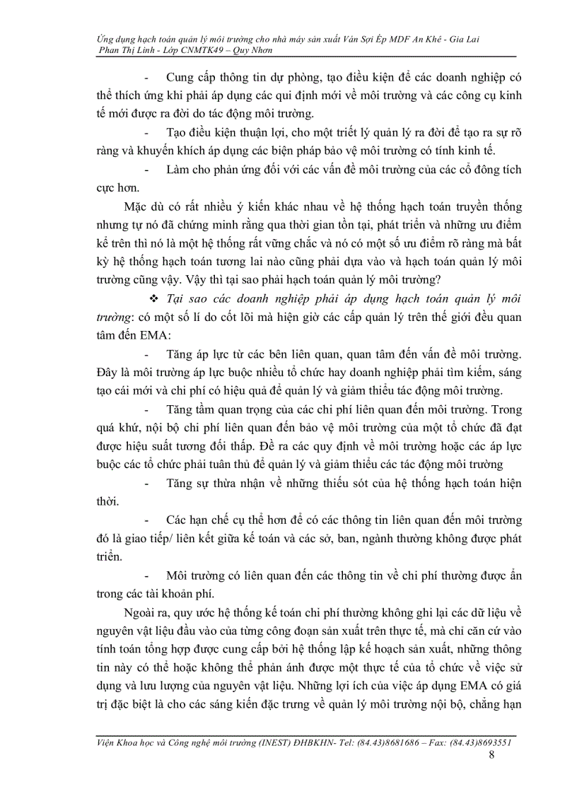 image for page Ứng dụng hạch toán quản lý môi trường cho nhà máy sản xuất Ván Sợi Ép MDF An Khê Gia Lai