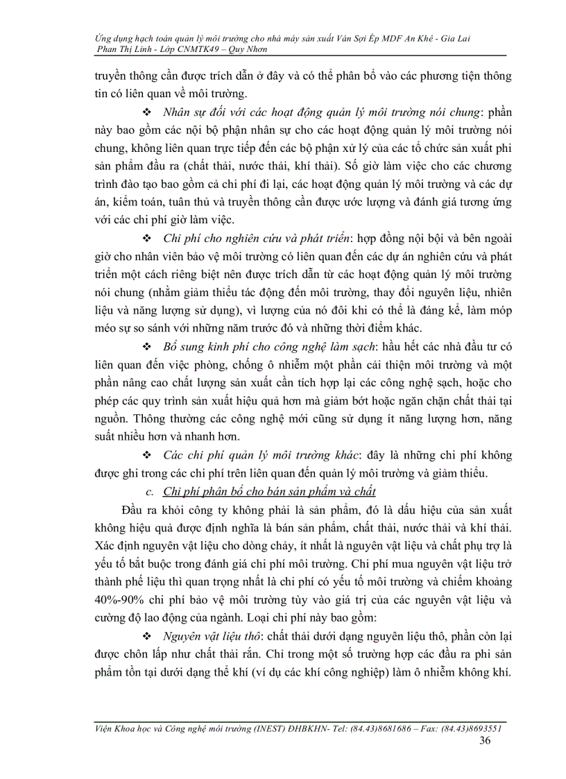 image for page Ứng dụng hạch toán quản lý môi trường cho nhà máy sản xuất Ván Sợi Ép MDF An Khê Gia Lai