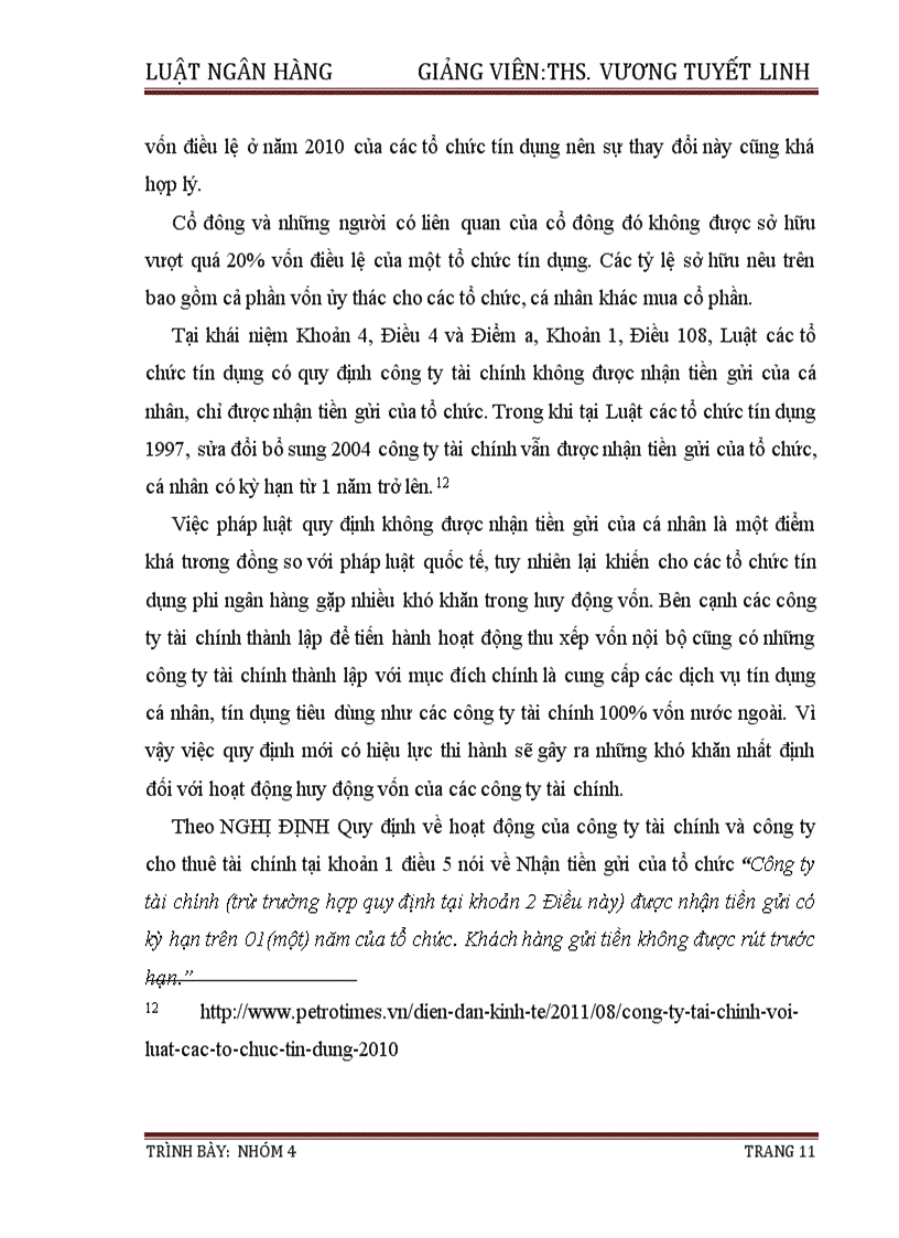 image for page Nghiên cứu và phân tích những điều chỉnh của luật Tổ chức tín dụng 2010 so với luật TCTD 1997