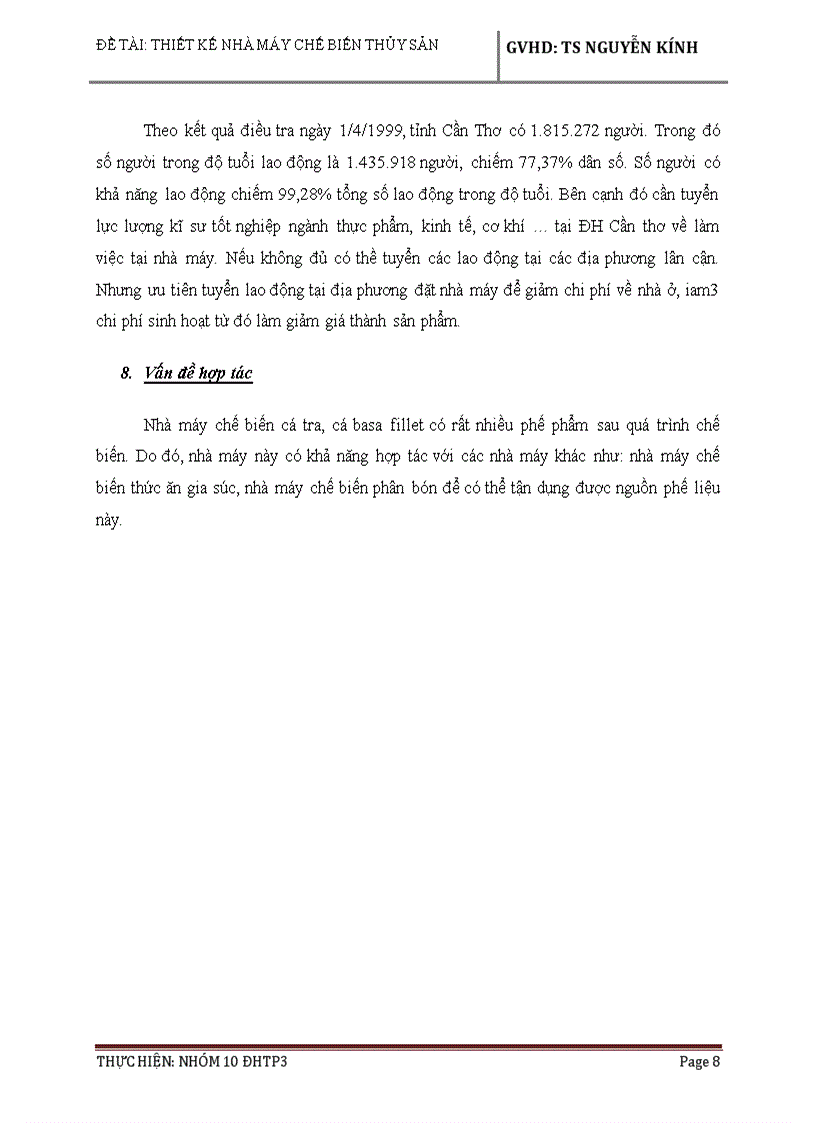 image for page Thiết kế nhà máy chế biến thủy sản Cá tra cá basa fiilet đông lạnh năng suất 15000 tấn năm