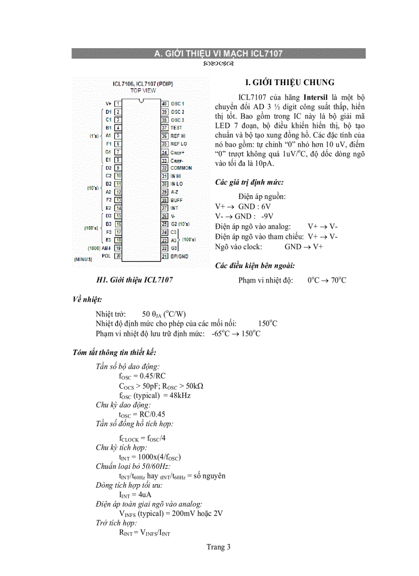 image for page Thi công mạch Voltmeter chỉ thị số sử dụng vi mạch ICL7107