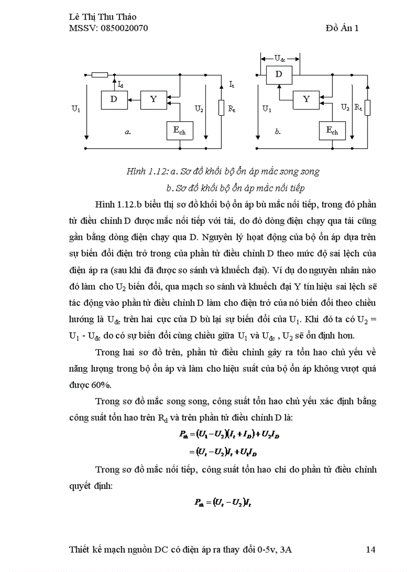 image for page Thiết kế mạch nguồn một chiều ổn áp có điện áp ra thay đổi 0 5V 3A