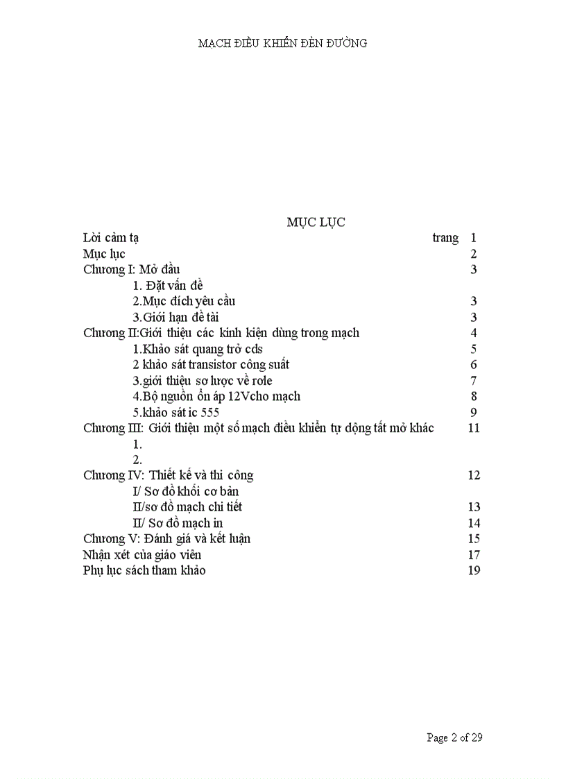 image for page Mạch điều khiển đèn đường