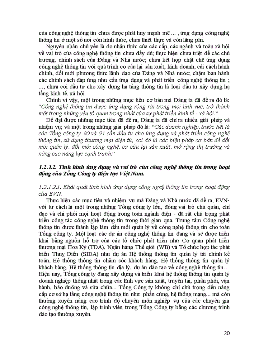 image for page Thực trạng quy trình chuẩn bị thực hiện và quản lý dự án tại trung tâm công nghệ thông tin tổng công ty điện lực việt nam