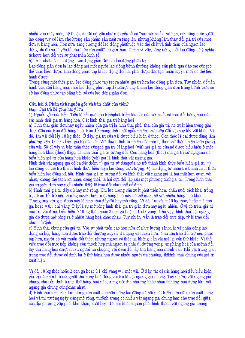 image for page Câu hỏi trả lời Nguyên lý 1 Mác Lênin Nguyên lý 2 Chủ nghĩa xã hội kinh tế