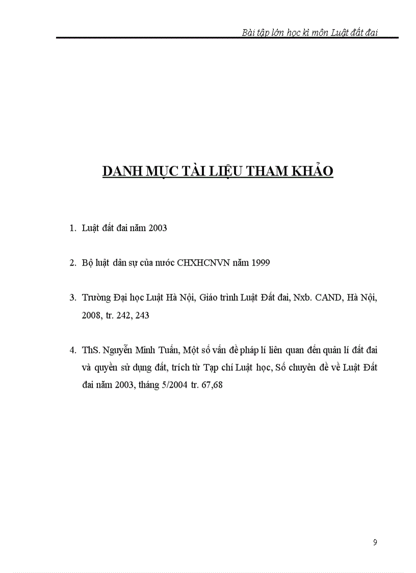 image for page Bài tập học kì tình huống đất đai