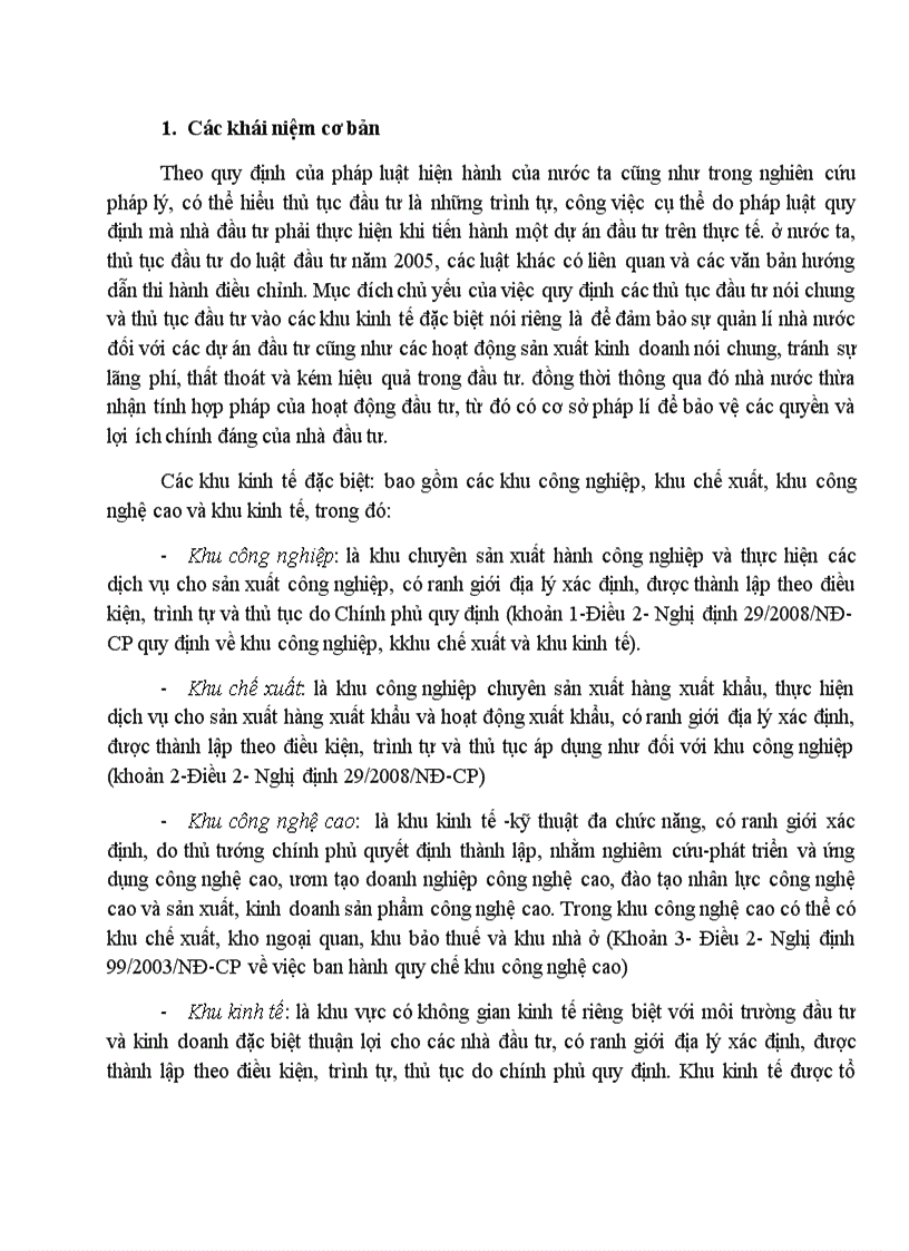 image for page Bài tập nhóm Luật đầu tư Quy định pháp luật hiện hành về thủ tục đầu tư vào các khu kinh tế đặc biệt