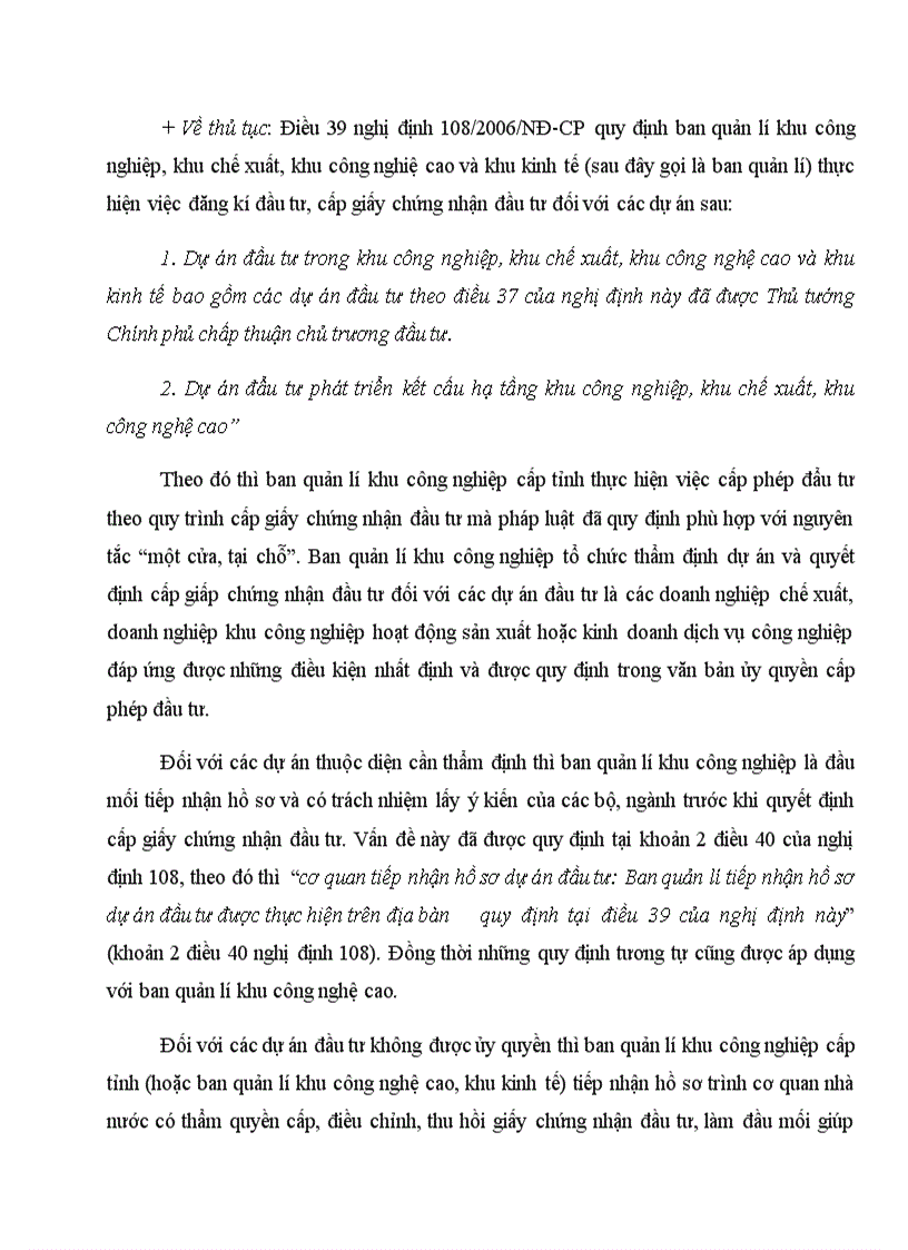 image for page Bài tập nhóm Luật đầu tư Quy định pháp luật hiện hành về thủ tục đầu tư vào các khu kinh tế đặc biệt