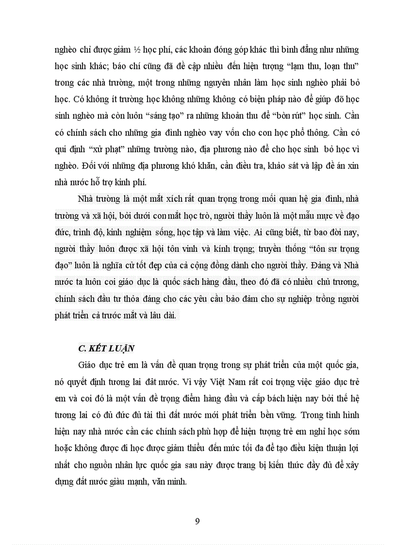 image for page Nêu trách nhiệm của cha mẹ và của những người thân thích về tình trạng trẻ em không được đi học hoặc phải bỏ học sớm