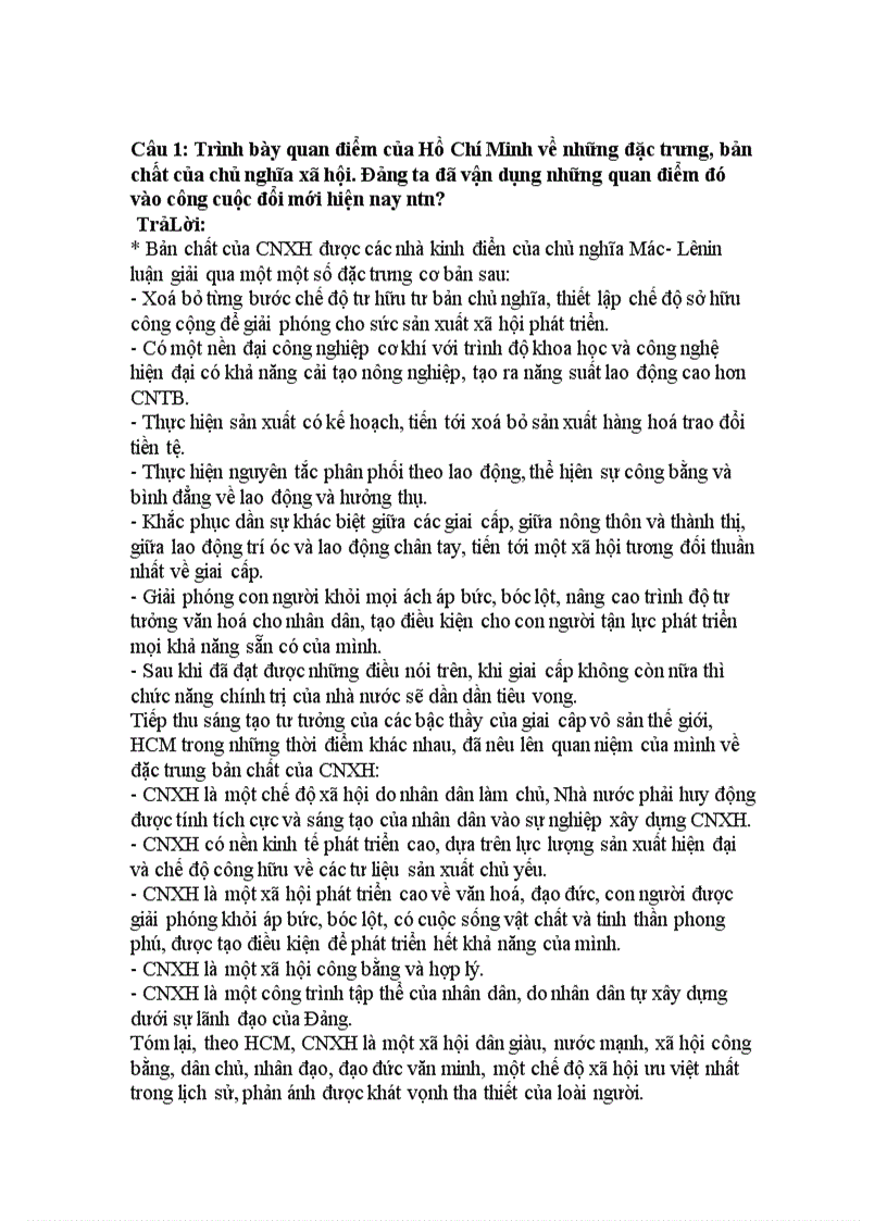 image for page Tư tưởng Hồ Chí Minh Chủ nghĩa mác Đề cương ôn tập Ôn thi tư tưởng hồ Chí Minh Học kì