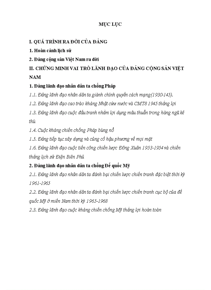 image for page Chứng minh vai trò lãnh đạo của Đảng cộng sản Việt Nam là yếu tố khách quan