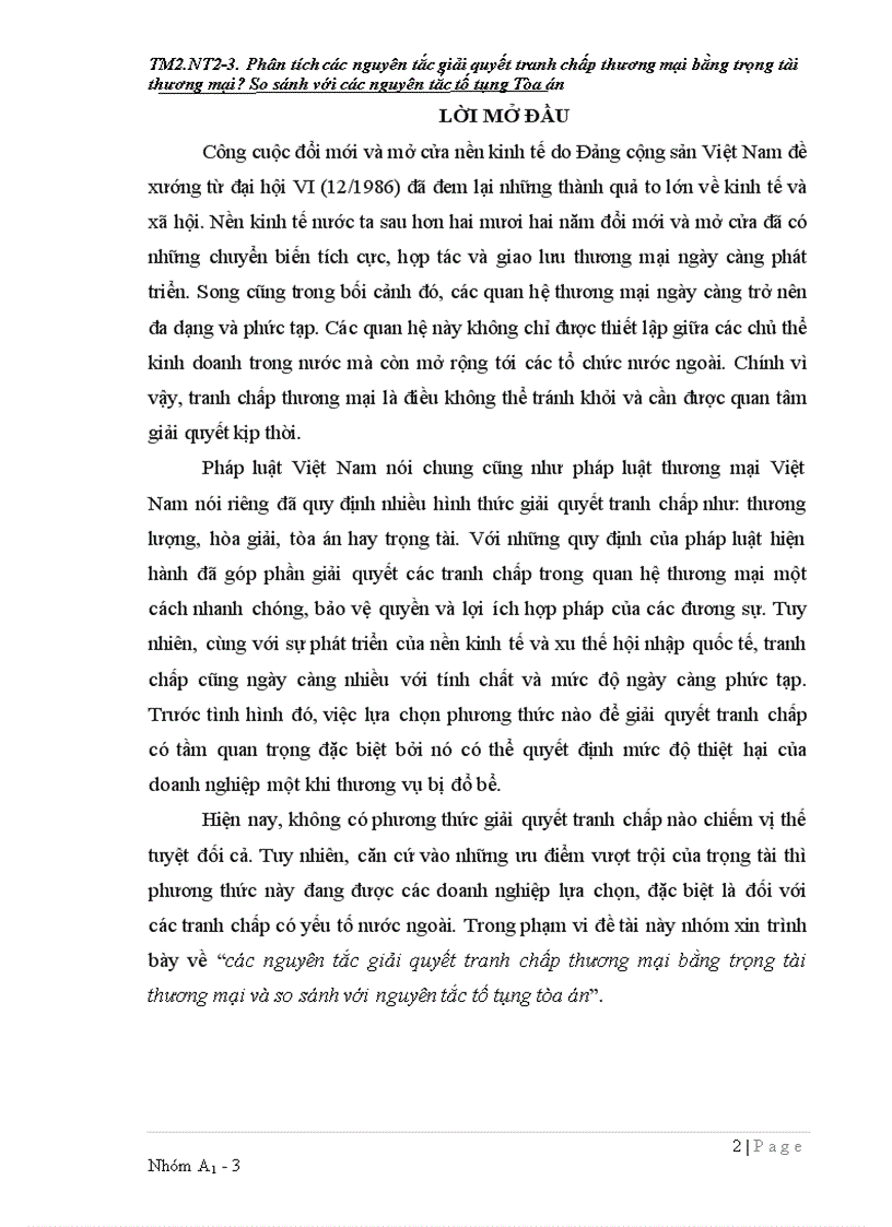 image for page Phân tích các nguyên tắc giải quyết tranh chấp thương mại bằng trọng tài thương mại So sánh với các nguyên tắc tố tụng của tòa án