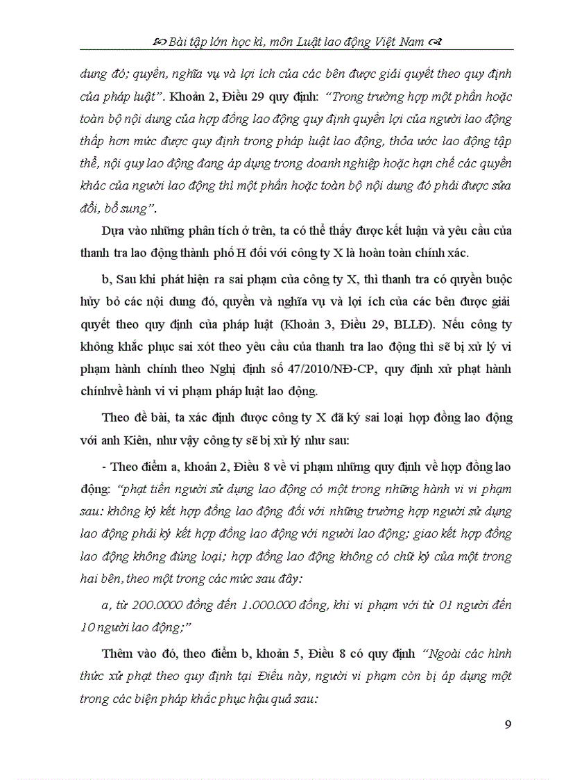 image for page Bài tập học kỳ Luật Lao động đề 1 Nêu ý kiến cá nhân về các quy định của Bộ luật lao động Việt Nam hiện hành về tranh chấp lao động tập thể và giải quyết tranh chấp lao động tập thể