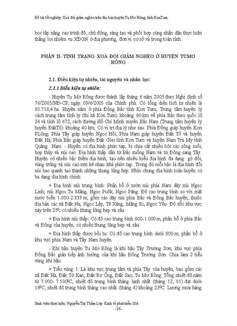 image for page Xoá đói giảm nghèo trên địa bàn huyện tumơrông tỉnh kon tum