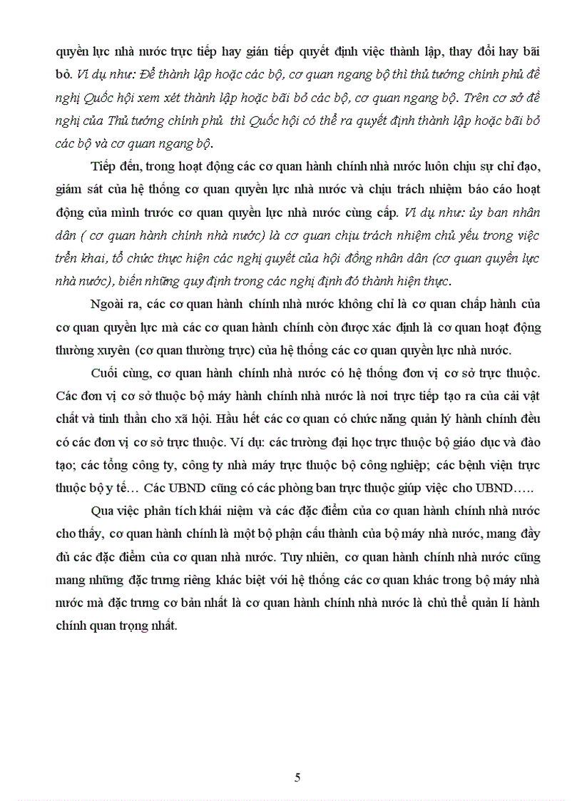 image for page Phân tích khái niệm đặc điểm của cơ quan hành chính nhà nước