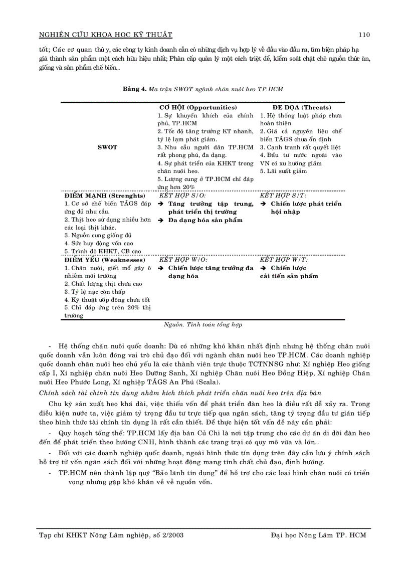 image for page Nghiên cứu thực trạng và các giải pháp phát triển ngành chăn nuôi heo tp Hồ chí minh đến năm 2010