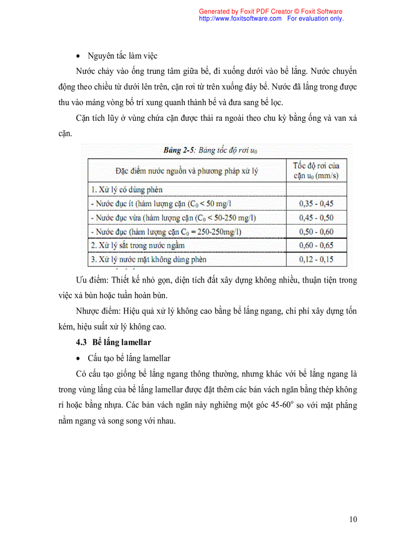 image for page Đề tài Lắng và lọc trong xử lí nước cấp