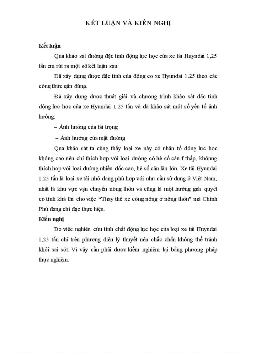 image for page Khảo sát đặc tính động lực học của xe ôtô tải Huyndai 1 25 tấn