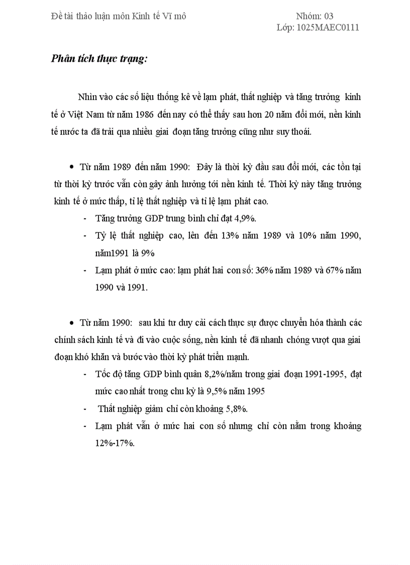 image for page Mối quan hệ cùng chiều giữa tỷ lệ lạm phát tỷ lệ thất nghiệp và tốc độ tăng trưởng kinh tế tại Việt Nam