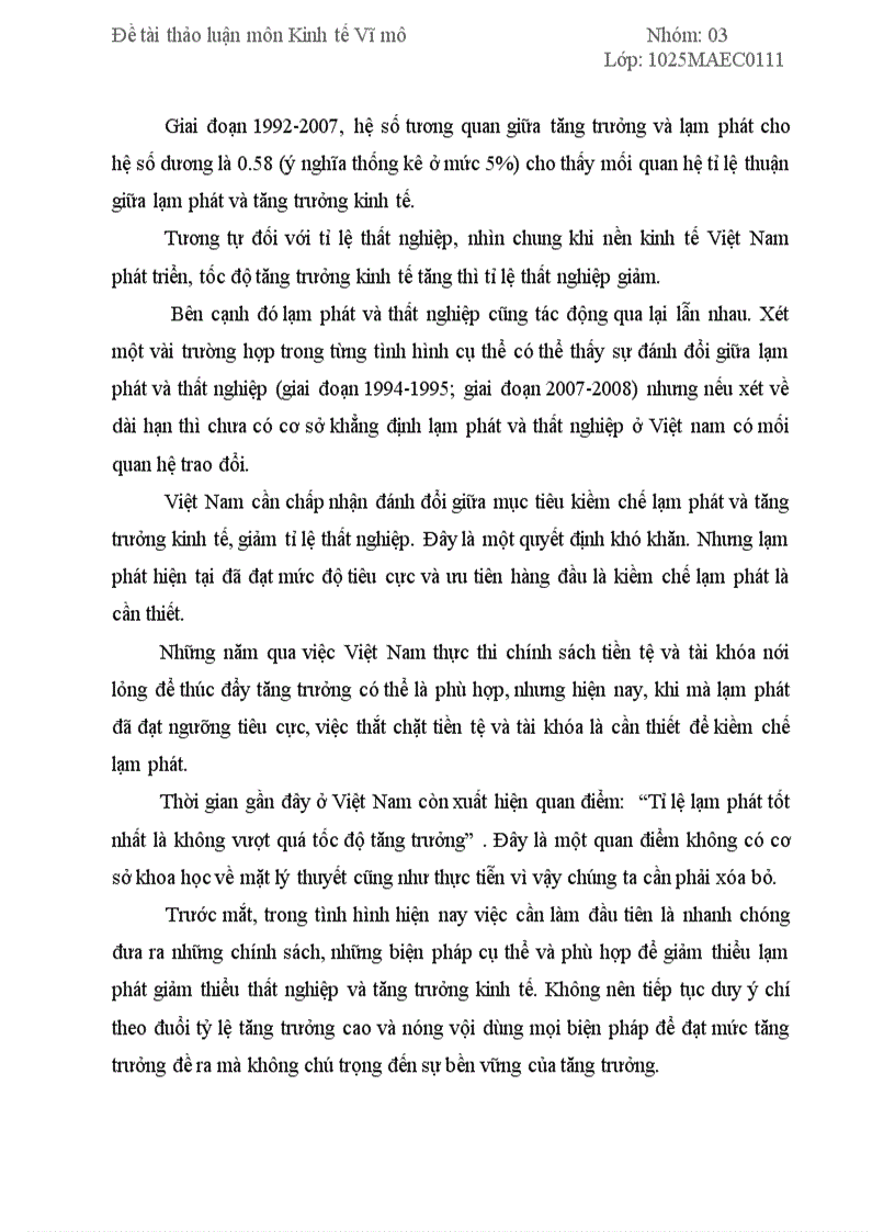 image for page Mối quan hệ cùng chiều giữa tỷ lệ lạm phát tỷ lệ thất nghiệp và tốc độ tăng trưởng kinh tế tại Việt Nam