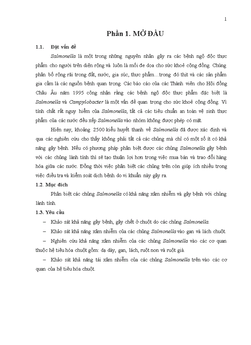 image for page Nghiên cứu khả năng gây bệnh cho chuột ở các chủng salmonella có nguồn gốc từ bệnh phẩm thực phẩm