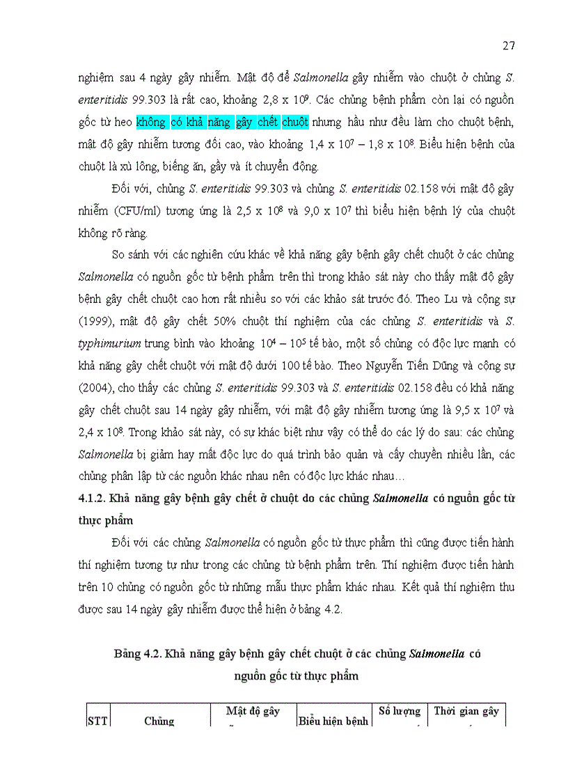 image for page Nghiên cứu khả năng gây bệnh cho chuột ở các chủng salmonella có nguồn gốc từ bệnh phẩm thực phẩm