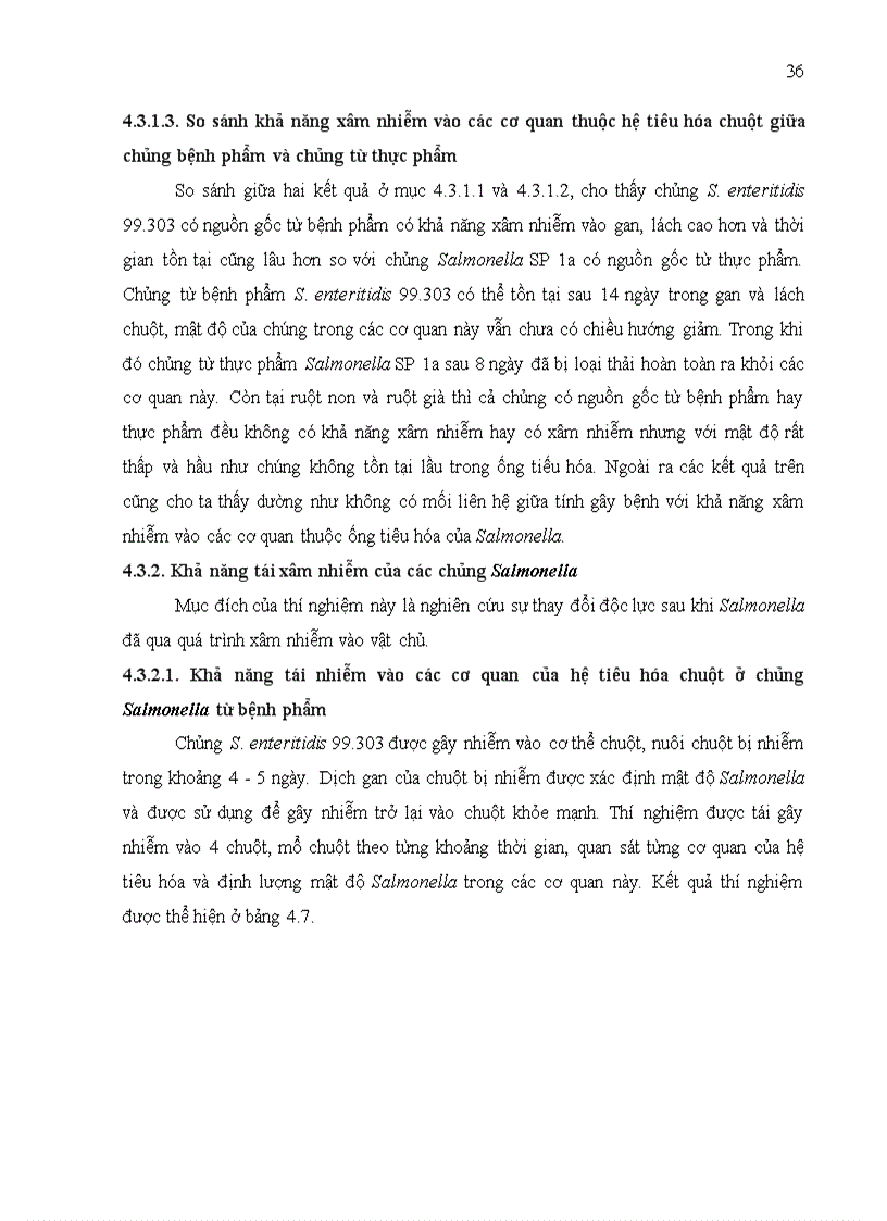 image for page Nghiên cứu khả năng gây bệnh cho chuột ở các chủng salmonella có nguồn gốc từ bệnh phẩm thực phẩm