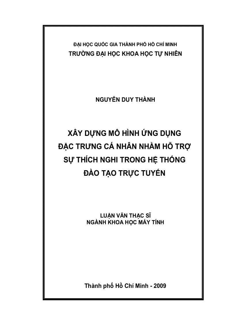 image for page Xây dựng mô hình ứng dụng đặc trưng cá nhân nhằm hỗ trợ sự thích nghi trong hệ thống đào tạo trực tuyến