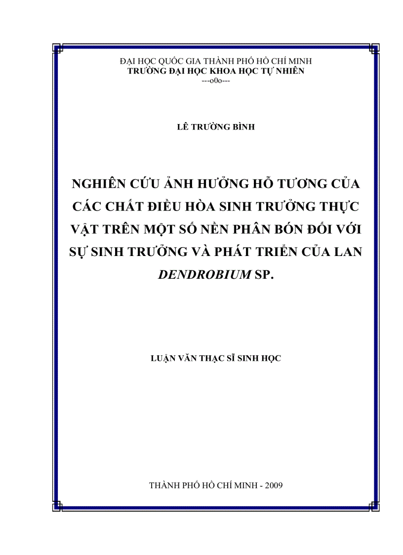 image for page Nghiên cứu ảnh hưởng hỗ tương các chất điều hòa sinh trưởng thực vật trên một số nền phân bón đối với sự sinh trưởng và phát triển của lan dendrobium sp