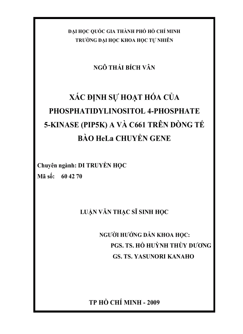 image for page Xác định sự hoạt hóa của phosphatidylinositol 4 phosphate 5 kinase pip5k a và c661 trên dòng tế bào hela chuyển gene