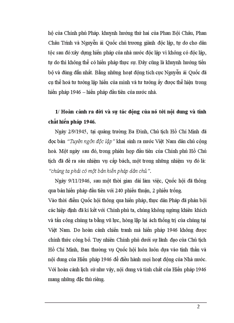 image for page Hoàn cảnh ra đời và sự tác động của nó tới nội dung và tính chất của các bản Hiến pháp Việt Nam