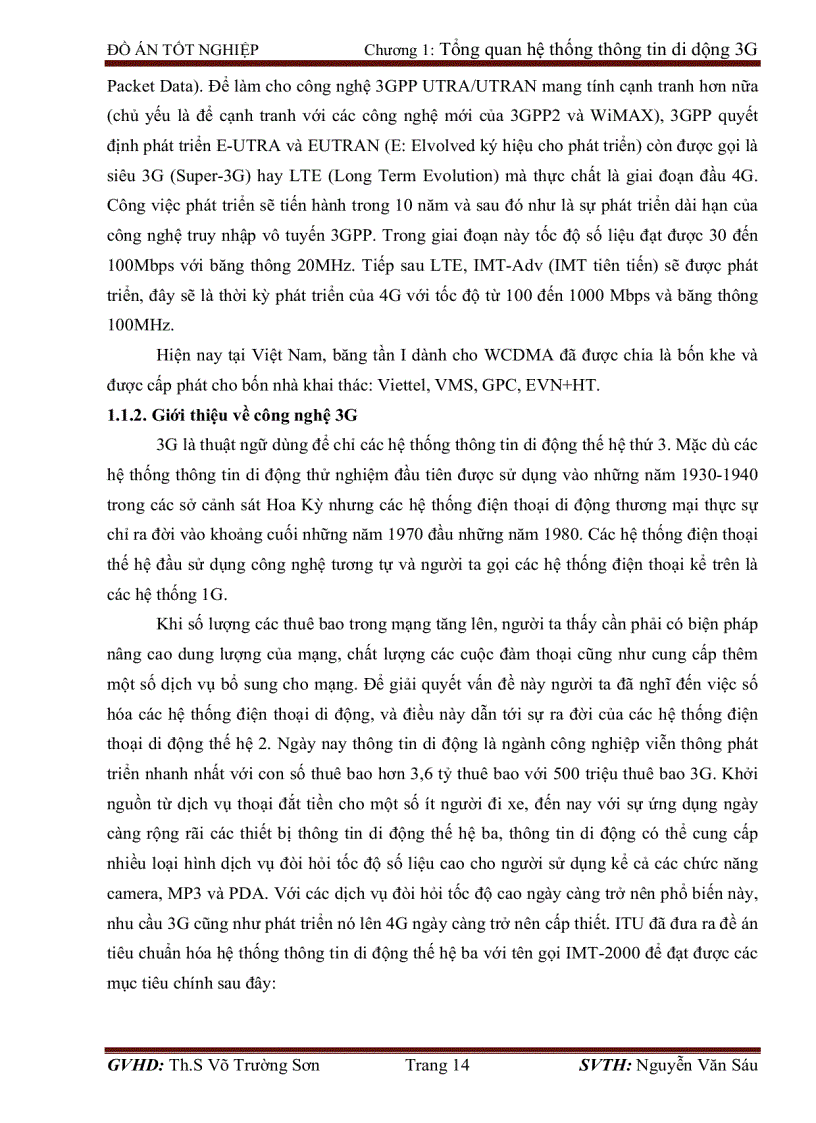 image for page Tổng quan hệ thống thông tin di động 3G công nghệ WCDMA triển khai mạng 3G WCDMA của Viettel