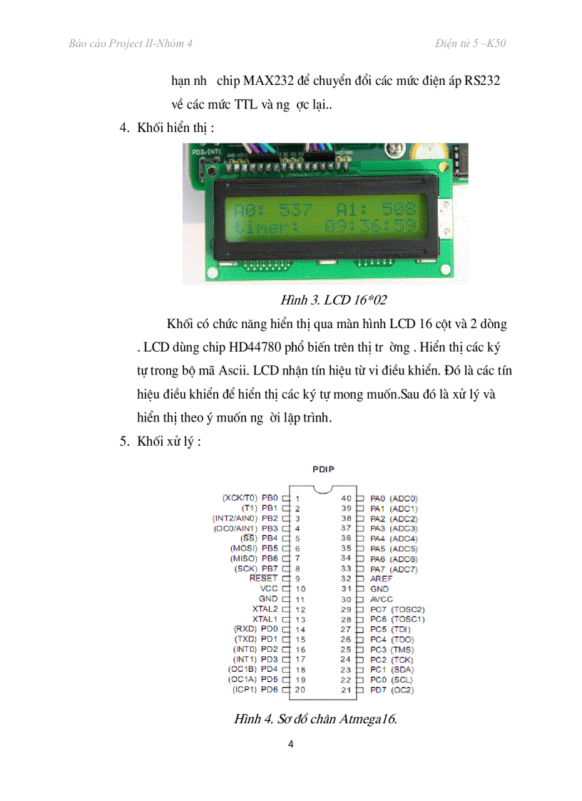 Thiết kế mạch đo nhiệt độ đo khoảng cách hiển thị lên LCD và giao tiếp với máy tính qua cổng COM