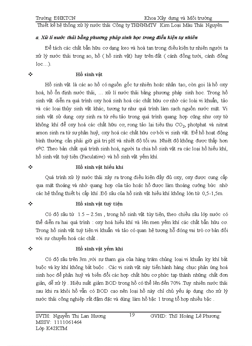 image for page Thiết kế hệ thống xử lý nước thải Công ty THNNMTV Kim Loại Màu Thái Nguyên