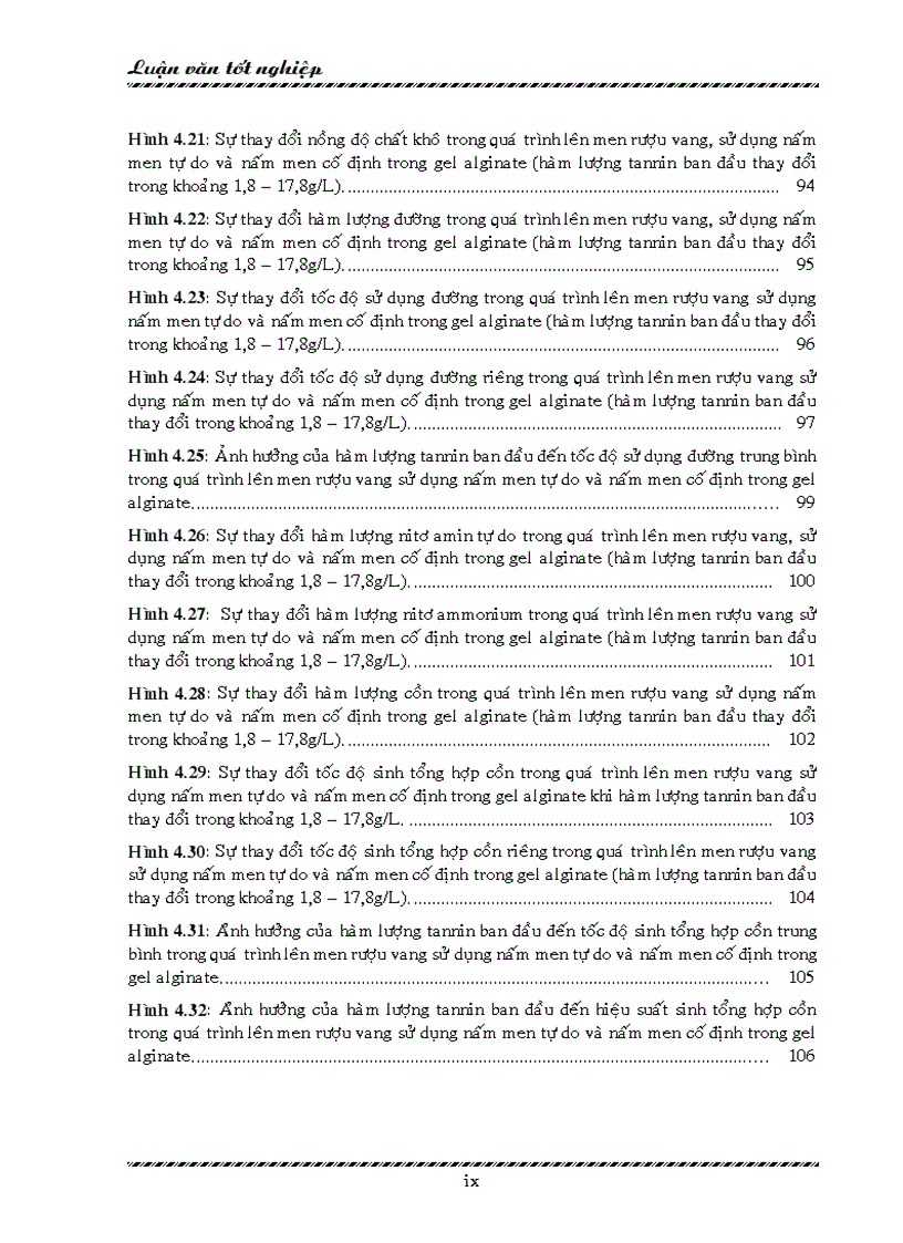 image for page Khảo sát ảnh hưởng của các yếu tố công nghệ đến động học quá trình lên men rượu vang nho sử dụng nấm men cố định