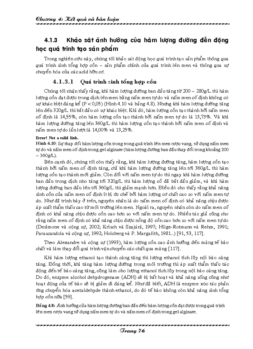 image for page Khảo sát ảnh hưởng của các yếu tố công nghệ đến động học quá trình lên men rượu vang nho sử dụng nấm men cố định