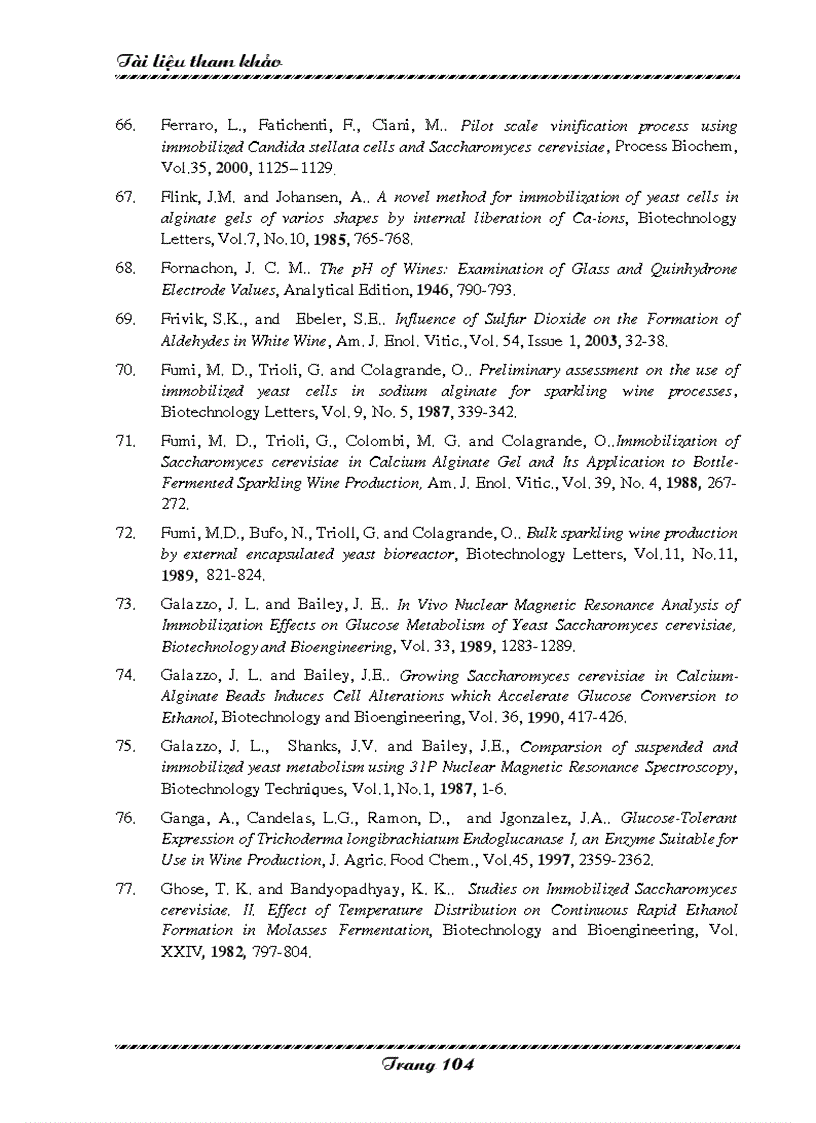 image for page Khảo sát ảnh hưởng của các yếu tố công nghệ đến động học quá trình lên men rượu vang nho sử dụng nấm men cố định