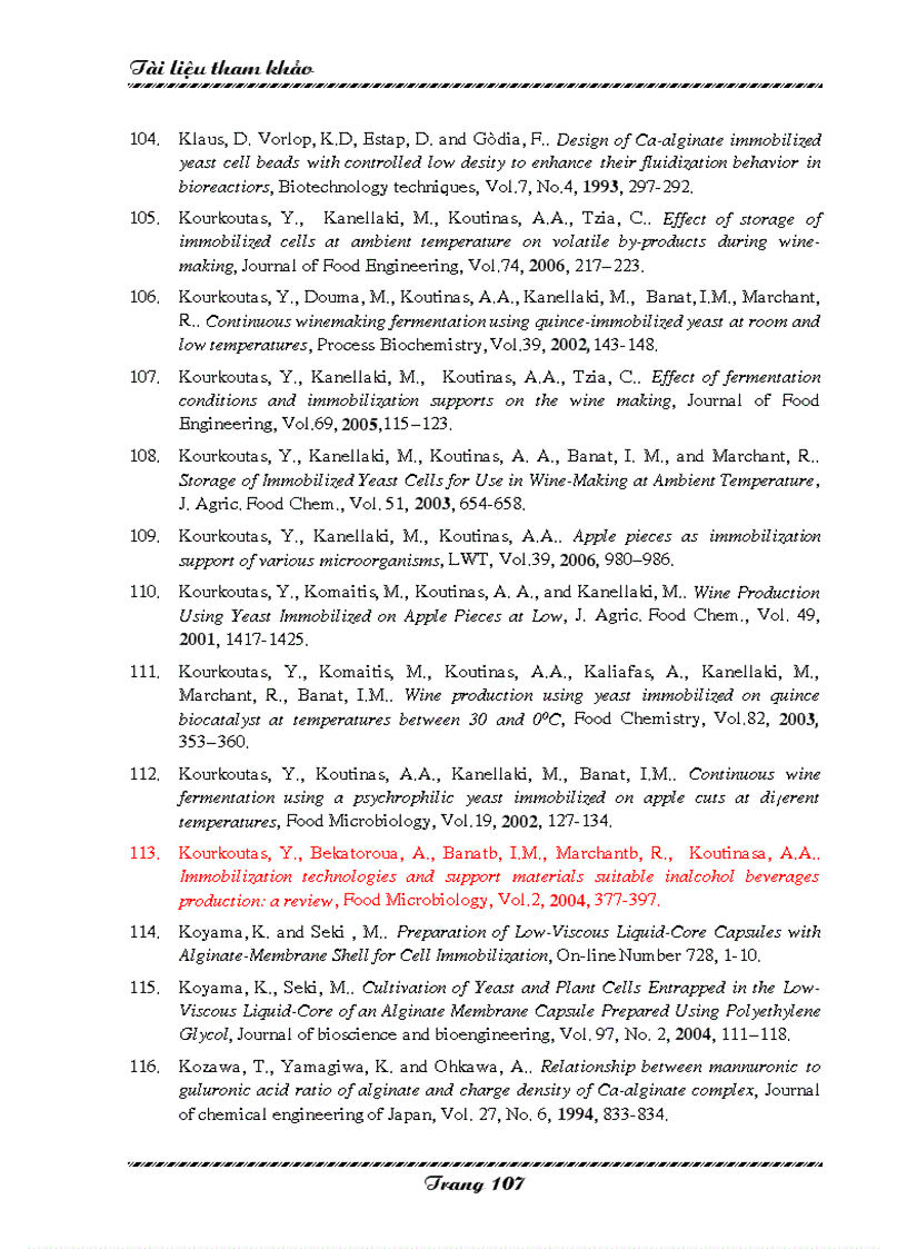 image for page Khảo sát ảnh hưởng của các yếu tố công nghệ đến động học quá trình lên men rượu vang nho sử dụng nấm men cố định