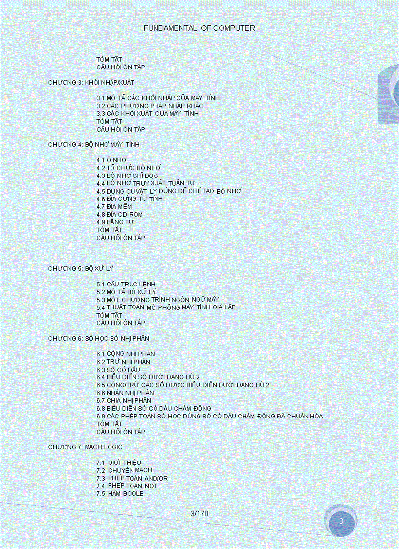 FUNDAMENTAL OF COMPUTER Bản dịch Tiếng Việt Full