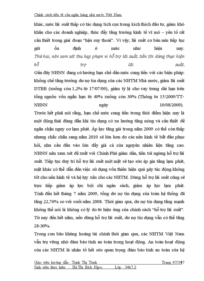 image for page Thực trạng việc sử dụng các công cụ chính sách tiền tệ ở Việt Nam