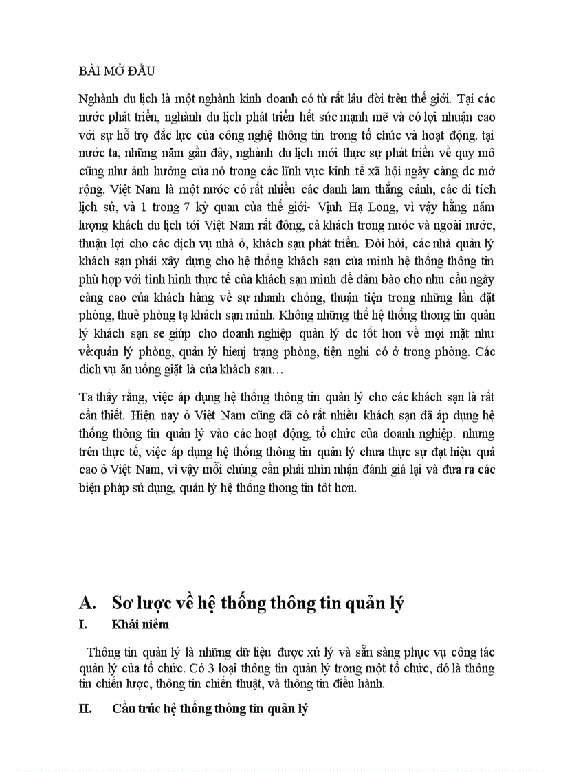 image for page Nghiên cứu đánh giá việc ứng dụng HTTTQL trong lĩnh vực khách sạn Giới thiệu phần mềm cụ thể về hệ thống thông tin trong khách sạn