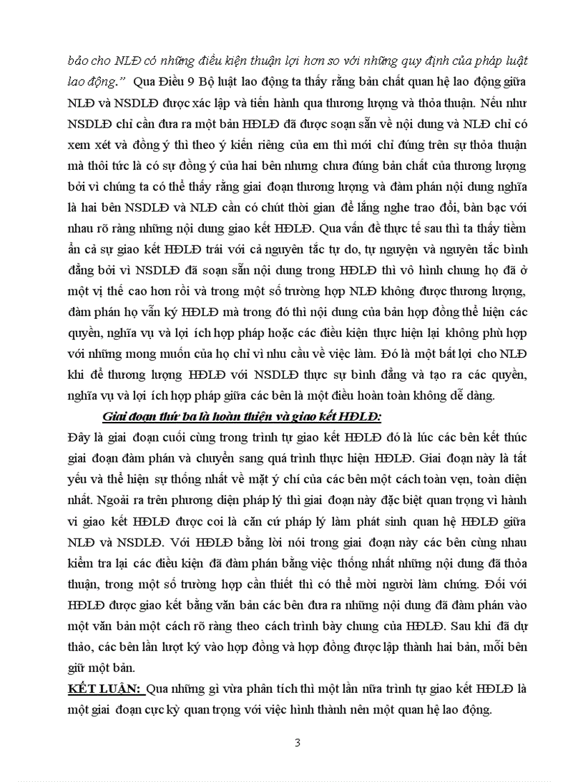 image for page Trình tự của quá trình giao kết hợp đồng lao động
