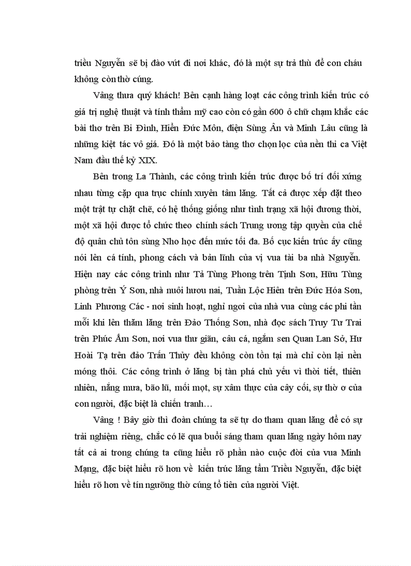 image for page Bài Thuyết minh Lăng Minh Mạng trong hệ thống lăng tẩm Huế
