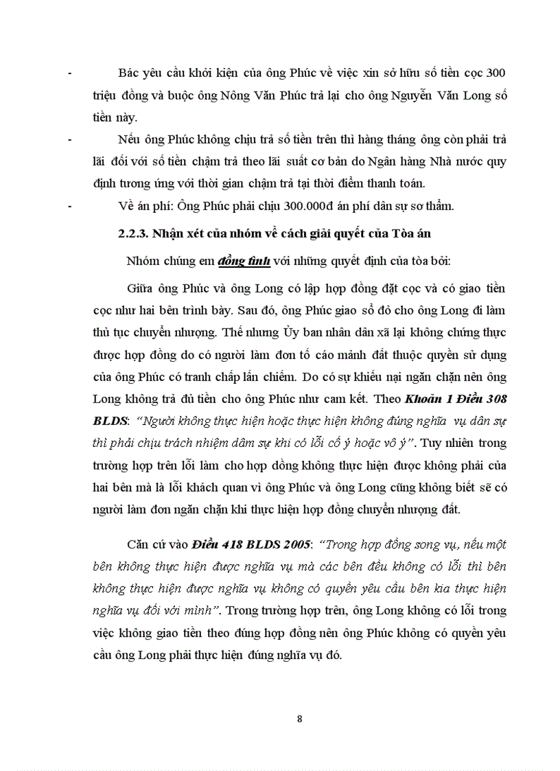 image for page Tìm hiểu 3 vụ việc có tranh chấp về tài sản đặt cọc trong quan hệ chuyển nhượng quyền sử dụng đất