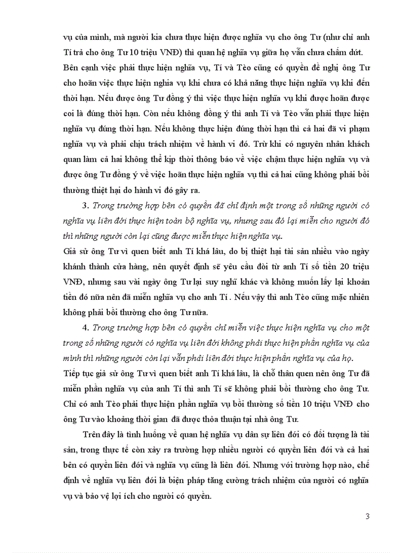 image for page Xây dựng một tình huống có đầy đủ các yếu tố của một quan hệ nghĩa vụ dân sự liên đới có đối tượng là tài sản 8đ