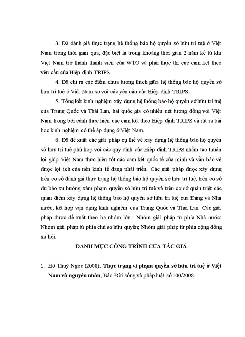 image for page Xây dựng hệ thống bảo hộ quyền sở hữu trí tuệ ở Việt Nam phù hợp với Hiệp định của WTO về các khía cạnh của quyền sở hữu trí tuệ liên quan đến thương mại Hiệp định TRIPS