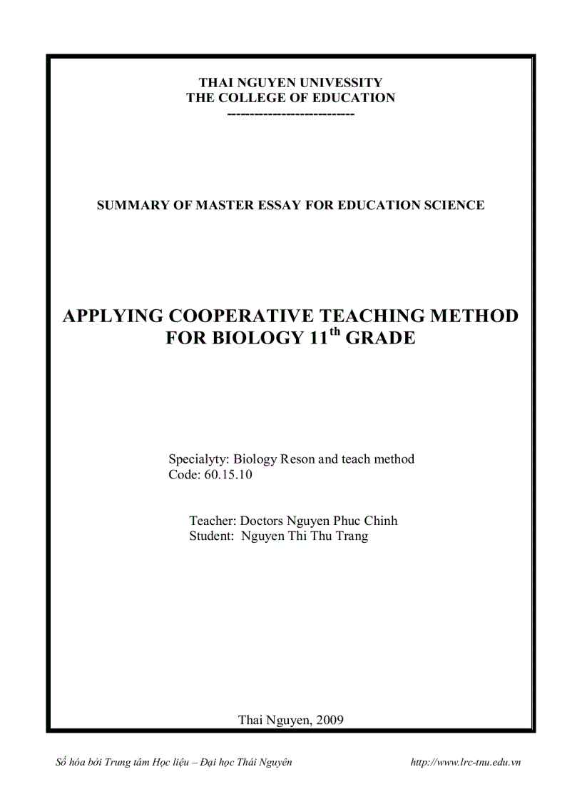 image for page Vận dụng dạy học hợp tác trong dạy học sinh học 1