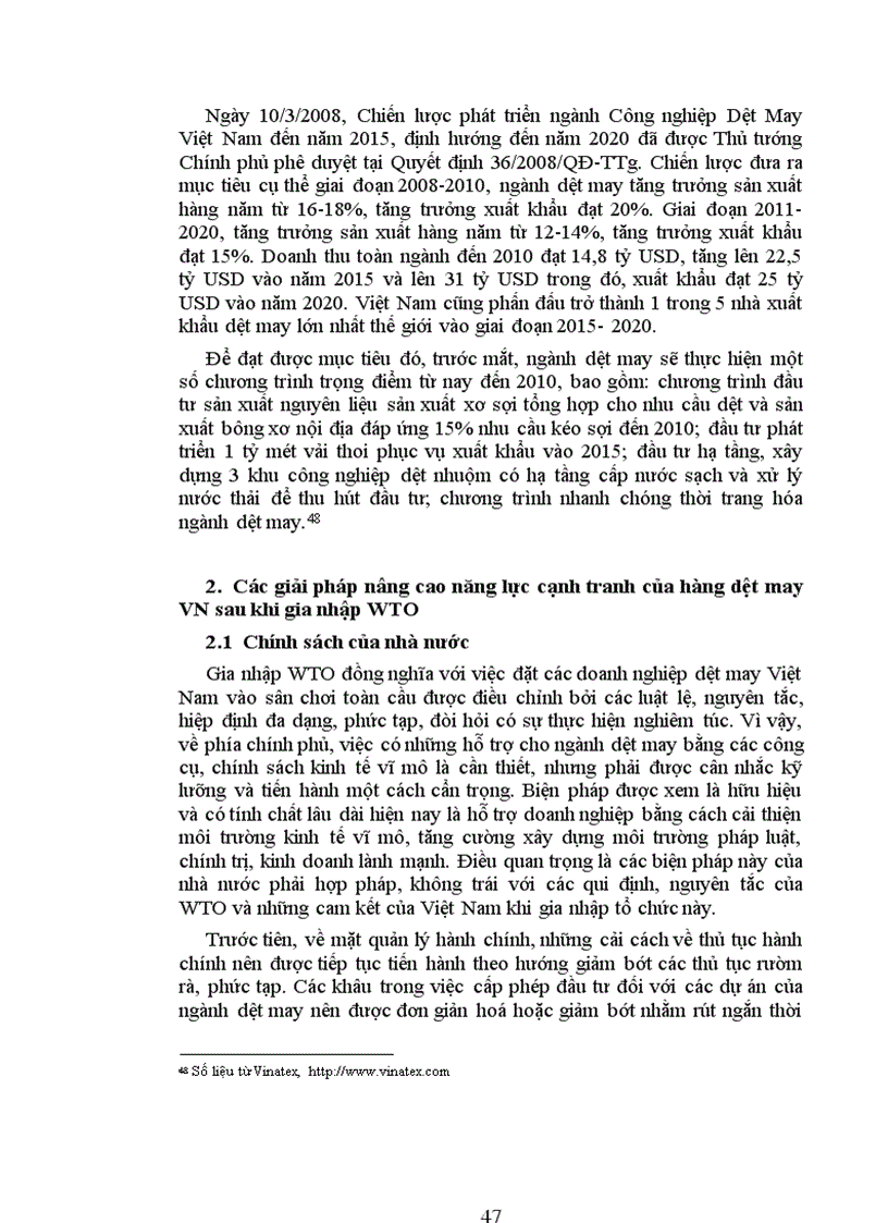 image for page Thực trạng và giải pháp nâng cao năng lực cạnh tranh của ngành dệt may Việt Nam sau khi gia nhập WTO