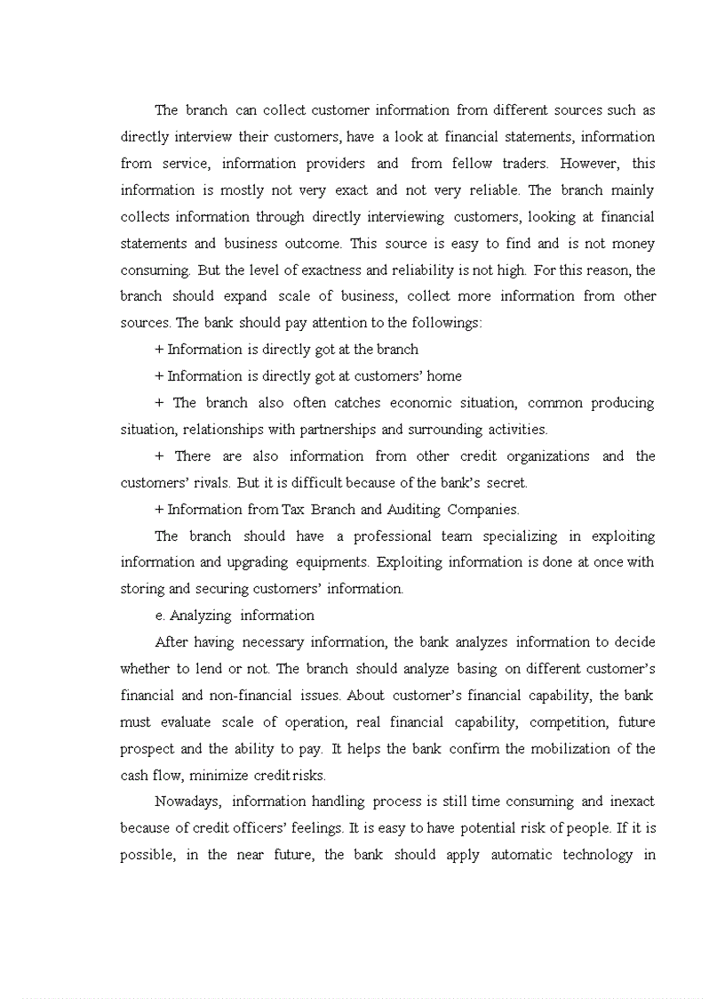 image for page Precluding and reducing solutions to credit risk at Quang Trung branch of Vietnam Bank of Investment and Development